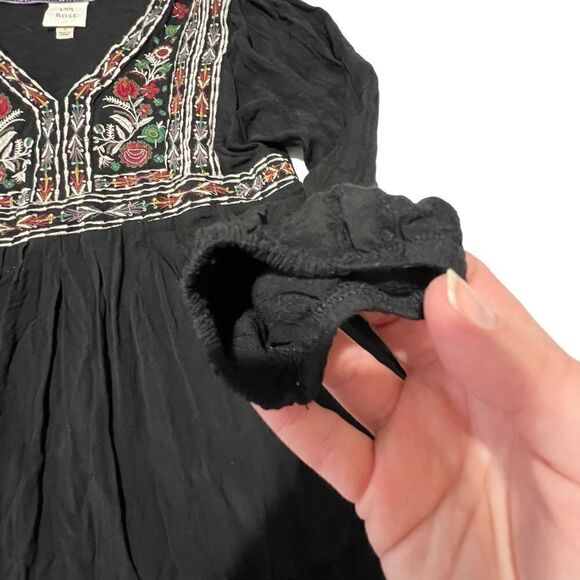 KNOX Rose Bohemian Embroidered Peasant Blouse small - Picture 13 of 14